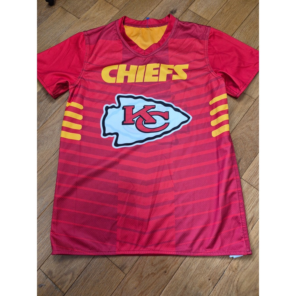 NFL Flag Football Kansas City Chiefs Youth Jersey Red XL Sublimated Mesh Shirt